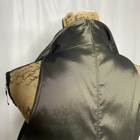 Tadashi Shoji Ruched Sleevelesss Metallic Midi Dress - Picture 4 of 7